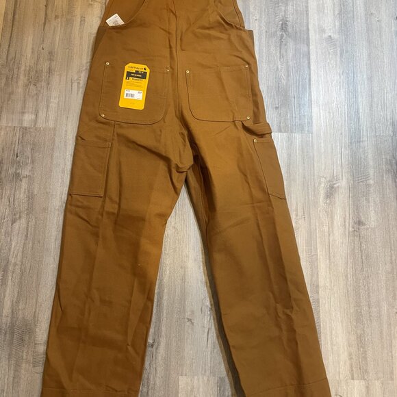 *NEW* CARHARTT Men's Relaxed Fit Duck Bib Overalls (32x30) R01-M - Picture 7 of 9
